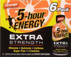 5-Hour Energy 6 Pack Extra Strength Orange Energy Shot 6 ea