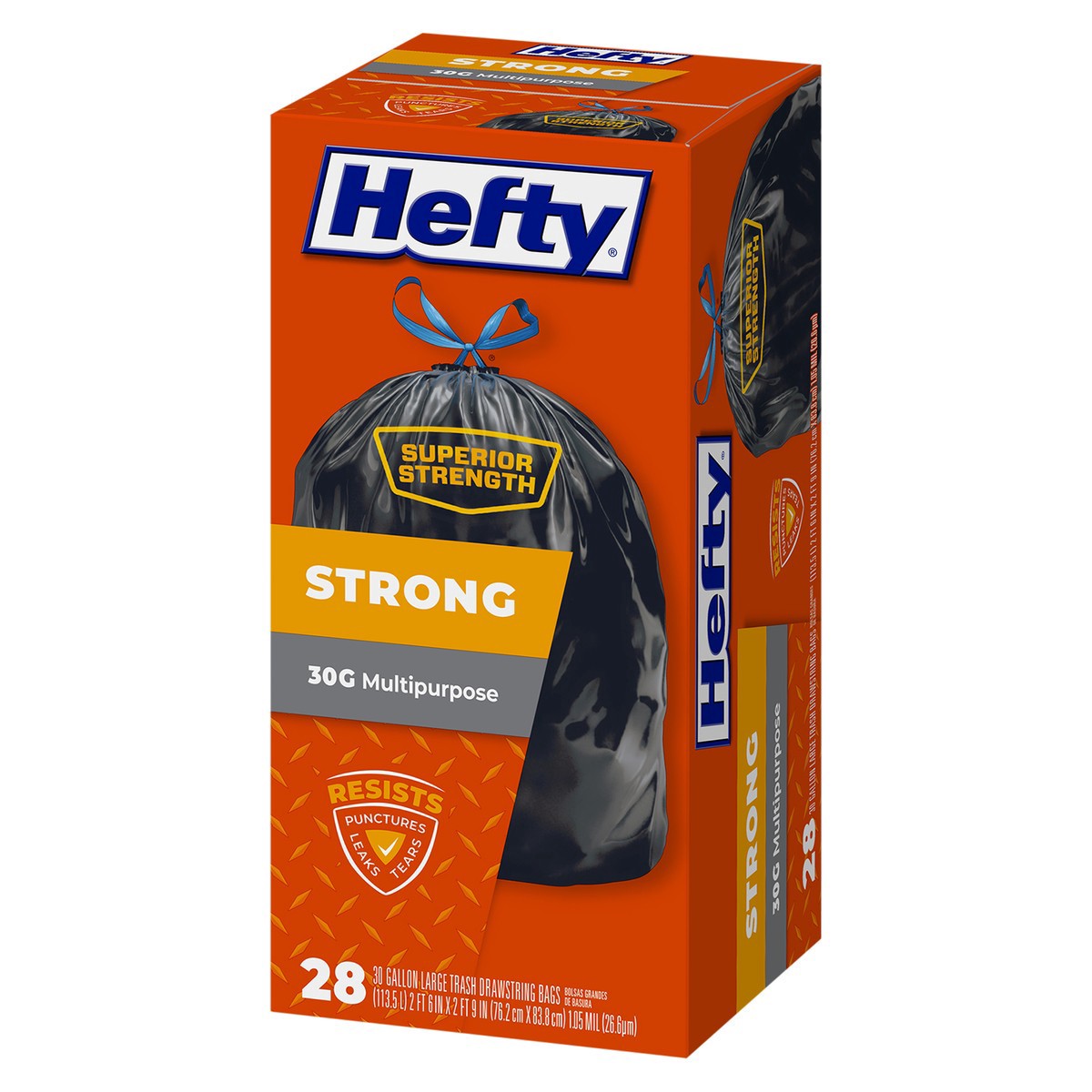 slide 6 of 9, Hefty Large Trash Bags Value Pack, 28 ct