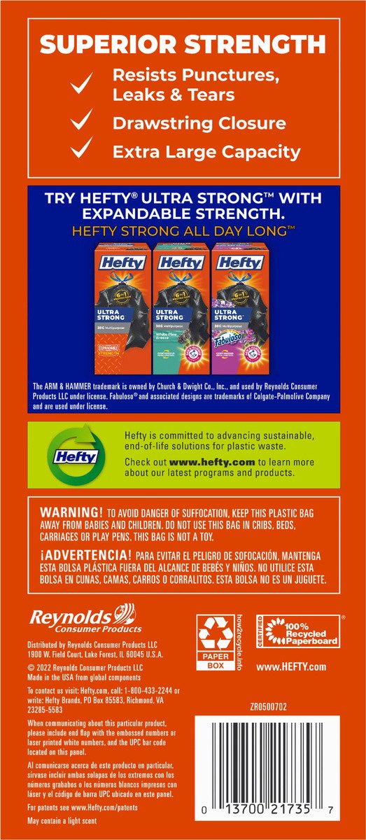 slide 4 of 9, Hefty Large Trash Bags Value Pack, 28 ct
