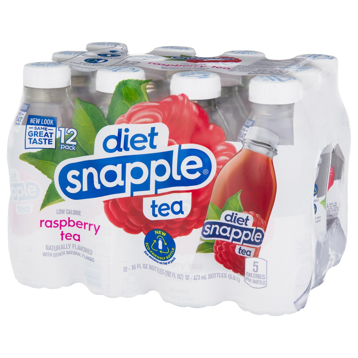 slide 2 of 10, Snapple Zero Sugar Raspberry Tea recycled plastic bottle, 12 ct