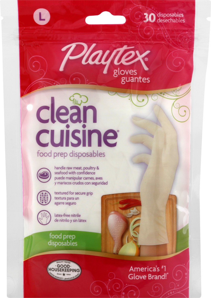 slide 2 of 11, Playtex Large Food Prep Disposables Gloves 30 ea, 30 ct