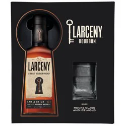 Larceny Bourbon W/rocks Glass & Ice Mold - 750 Ml
