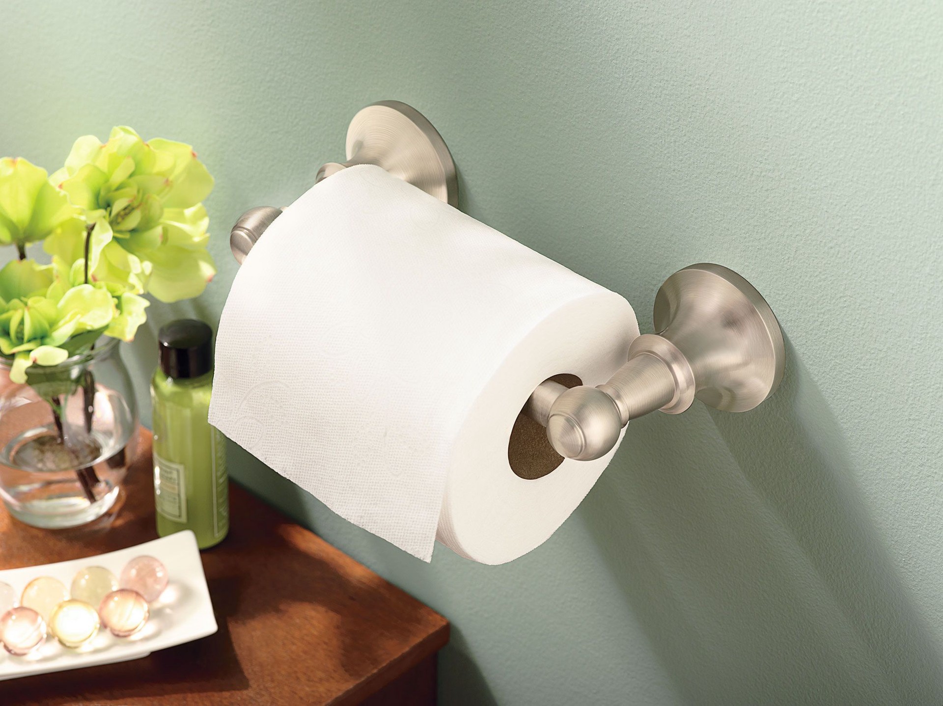 slide 4 of 6, Moen Vale Wall Mount Toilet Paper Holder, 1 ct