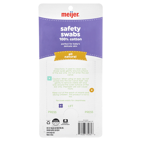 slide 4 of 5, Meijer Safety Swabs, 100 ct