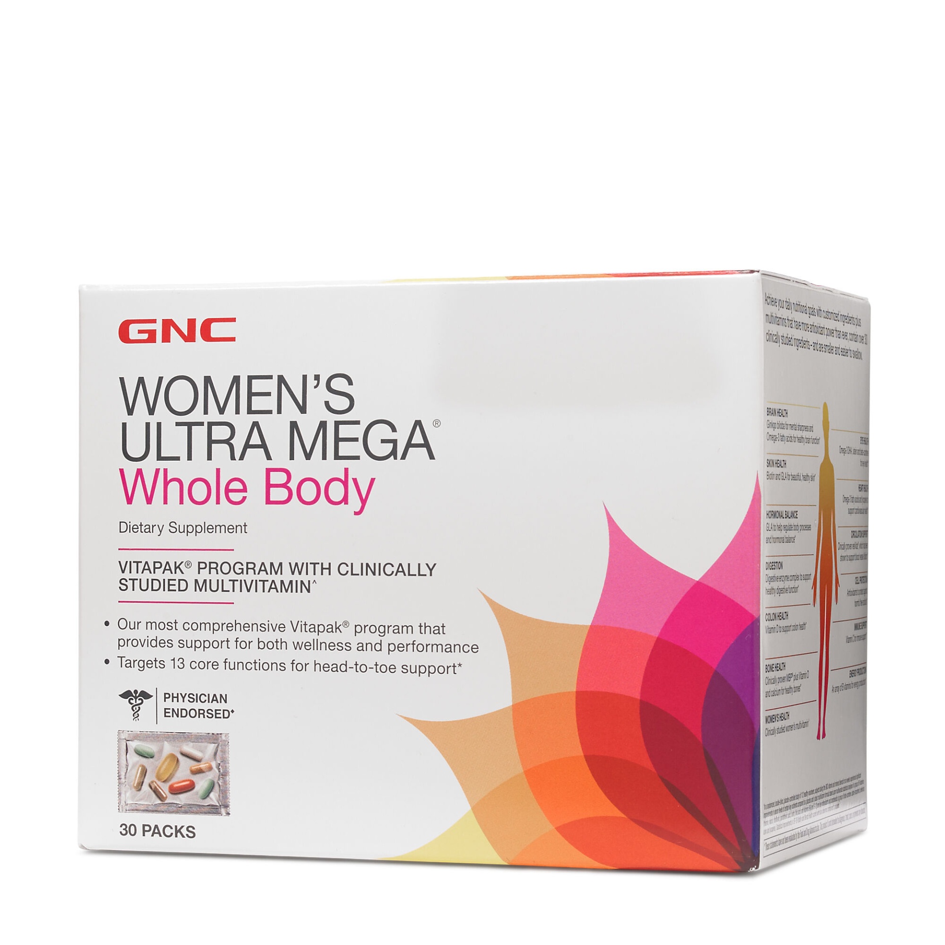 slide 1 of 1, GNC Women's Ultra Mega Whole Body Vitapak Program, 30 ct