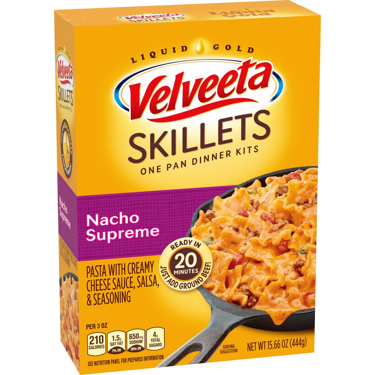 slide 2 of 9, Velveeta Skillets Nacho Supreme One Pan Dinner Kit, 15.66 oz Box, 15.66 oz