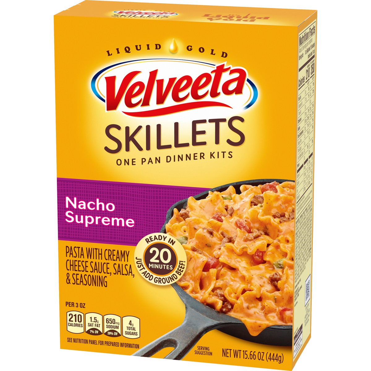 slide 3 of 9, Velveeta Skillets Nacho Supreme One Pan Dinner Kit, 15.66 oz Box, 15.66 oz