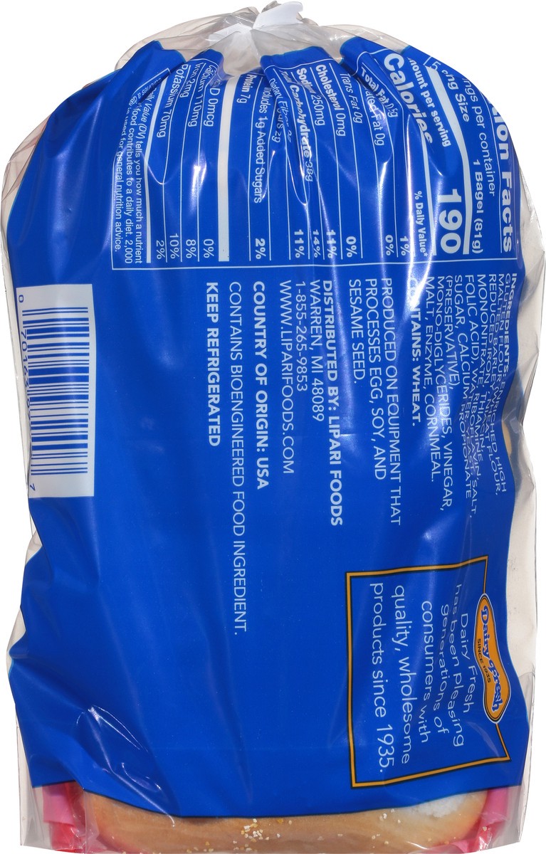 slide 2 of 9, Dairy Fresh Bagels Plain 5 Ct 14.5Oz, 14.5 oz