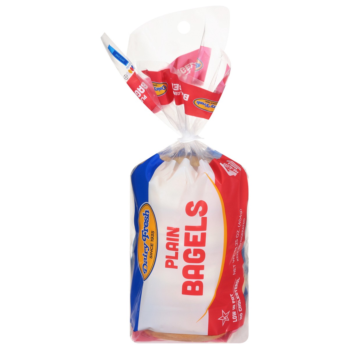 slide 1 of 9, Dairy Fresh Bagels Plain 5 Ct 14.5Oz, 14.5 oz