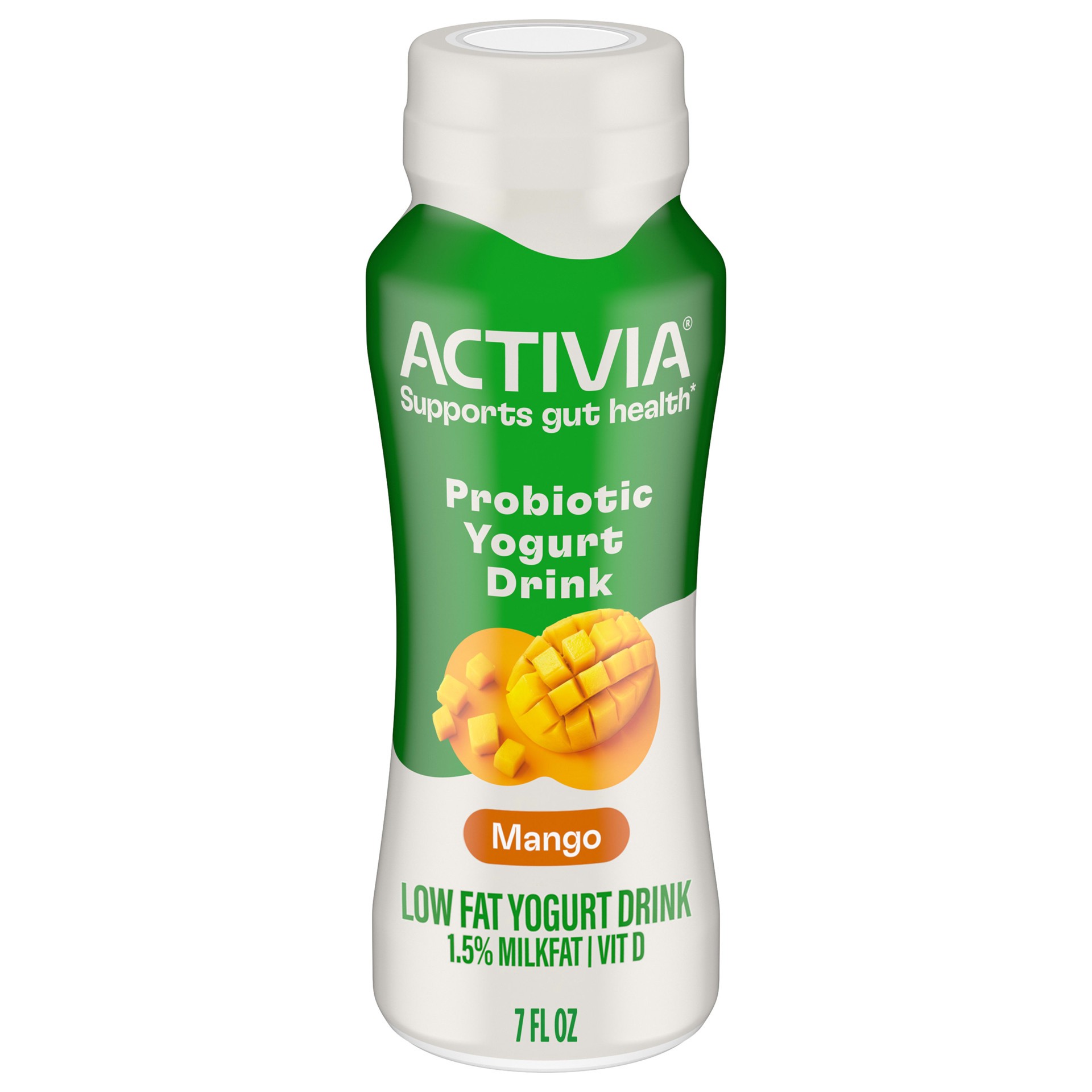 slide 1 of 1, Activia Mango Probiotic Yogurt Drink, Delicious Low Fat Yogurt Drink to Help Support Gut Health, 7 fl oz, 7 fl oz