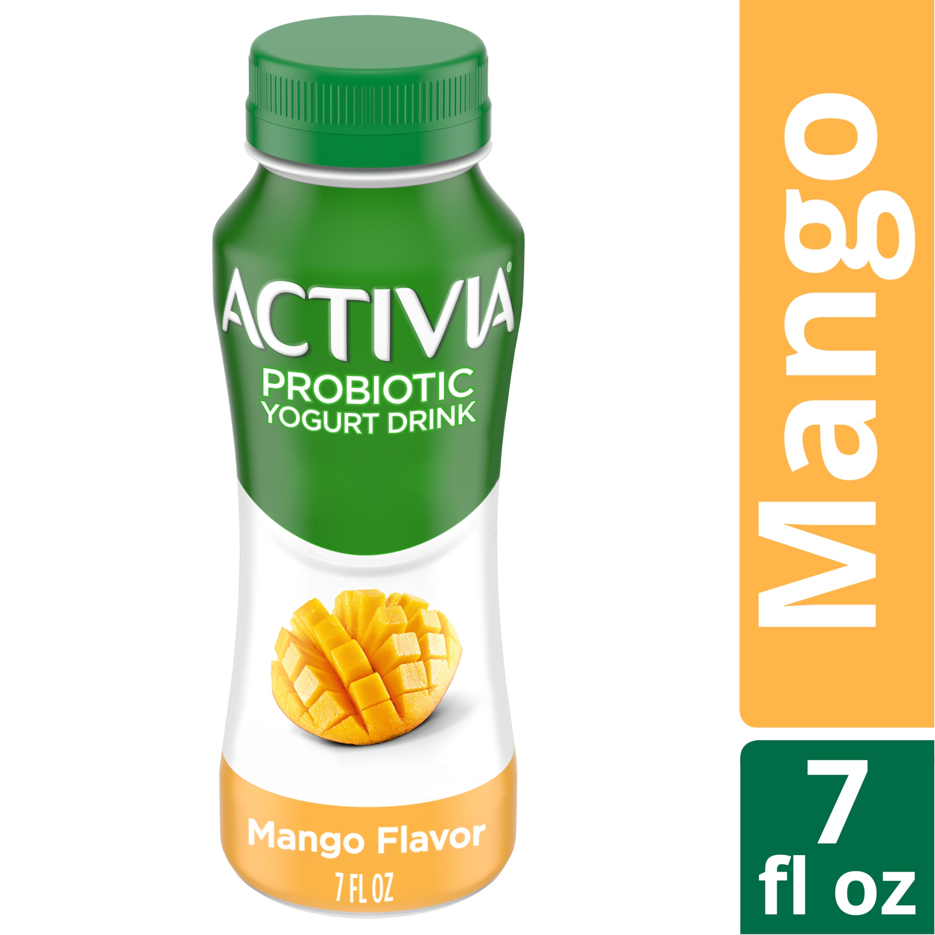slide 1 of 7, Activia Probiotic Mango Dairy Drink, 7 fl oz