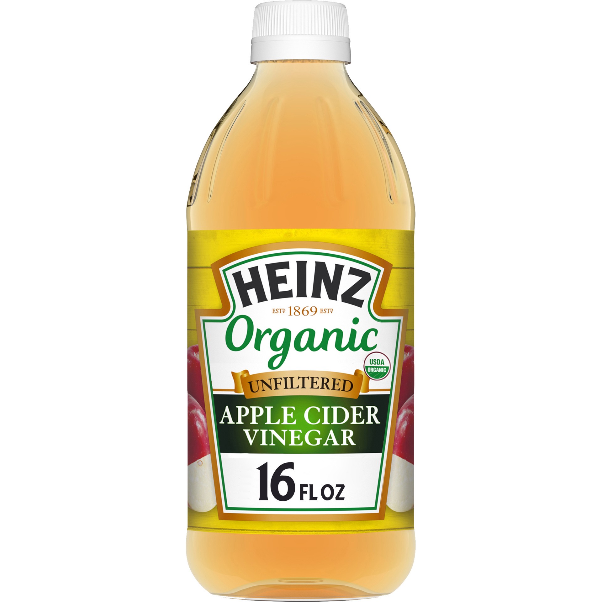 slide 1 of 10, Heinz Organic Unfiltered Apple Cider Vinegar with the Mother, 16 fl oz Bottle, 16 fl oz