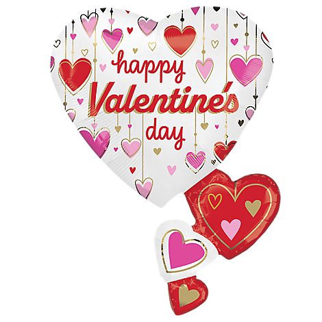 slide 1 of 1, Valentine Jumbo Shape Balloon - Each, 1 ct