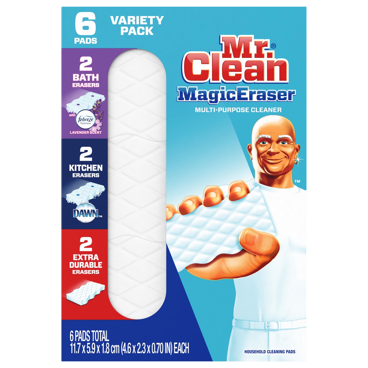 slide 5 of 11, Mr. Clean Magic Eraser Variety Pack Assortment Cleaning Pads, 6 count, 6 ct
