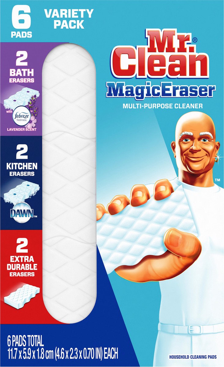 slide 6 of 11, Mr. Clean Magic Eraser Variety Pack Assortment Cleaning Pads, 6 count, 6 ct