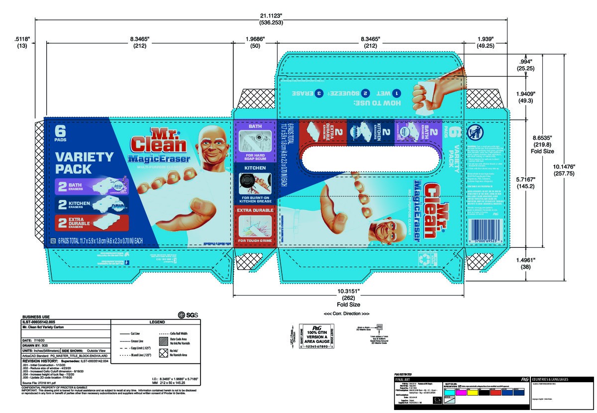 slide 8 of 11, Mr. Clean Magic Eraser Variety Pack Assortment Cleaning Pads, 6 count, 6 ct