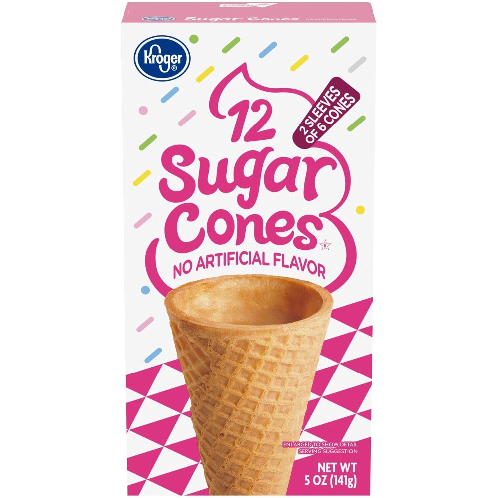 slide 1 of 1, Kroger Sugar Cones, 12 ct