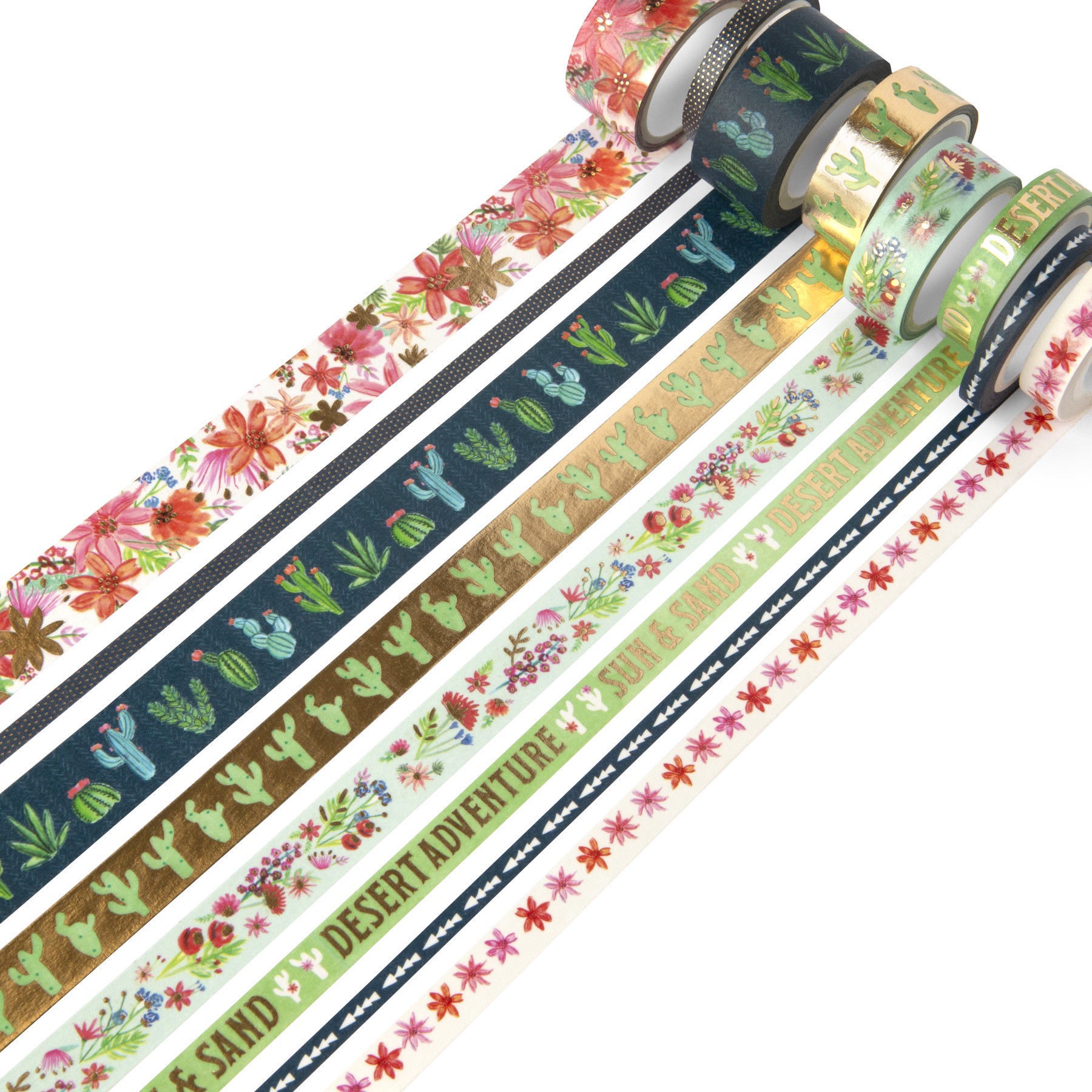 slide 3 of 4, Cactus Washi Tapes By Recollections, 8 ct