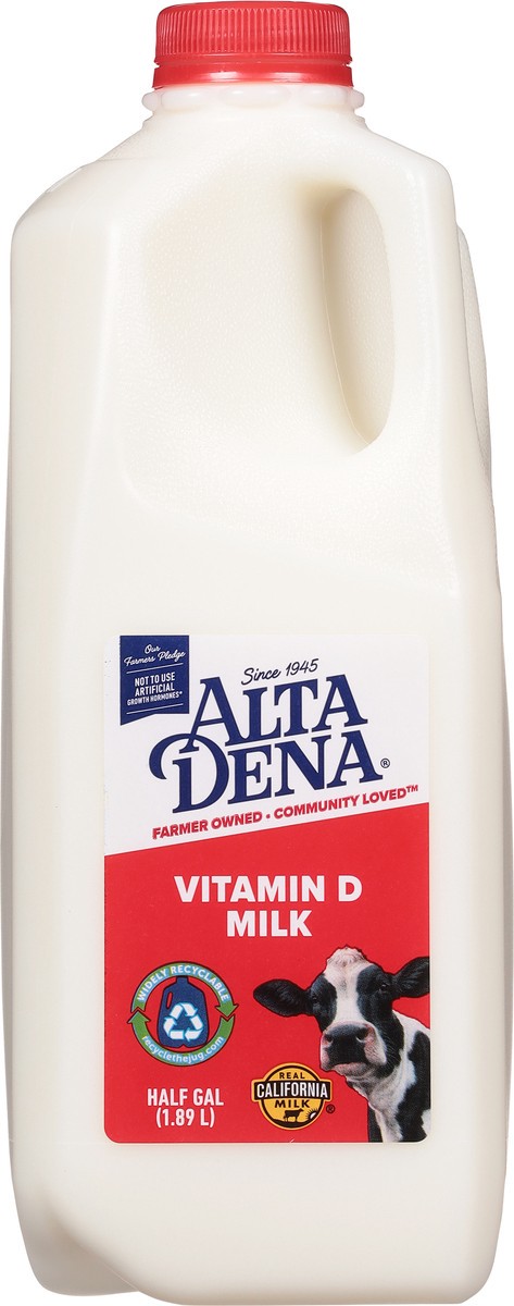 slide 7 of 9, Alta Dena Vitamin D Milk, Whole Milk Half Gallon - 1 Jug, 1/2 gal