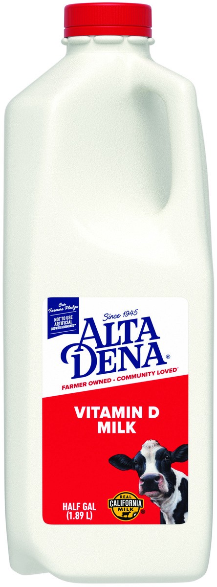 slide 1 of 9, Alta Dena Vitamin D Whole Milk, Half Gallon, 1/2 gal