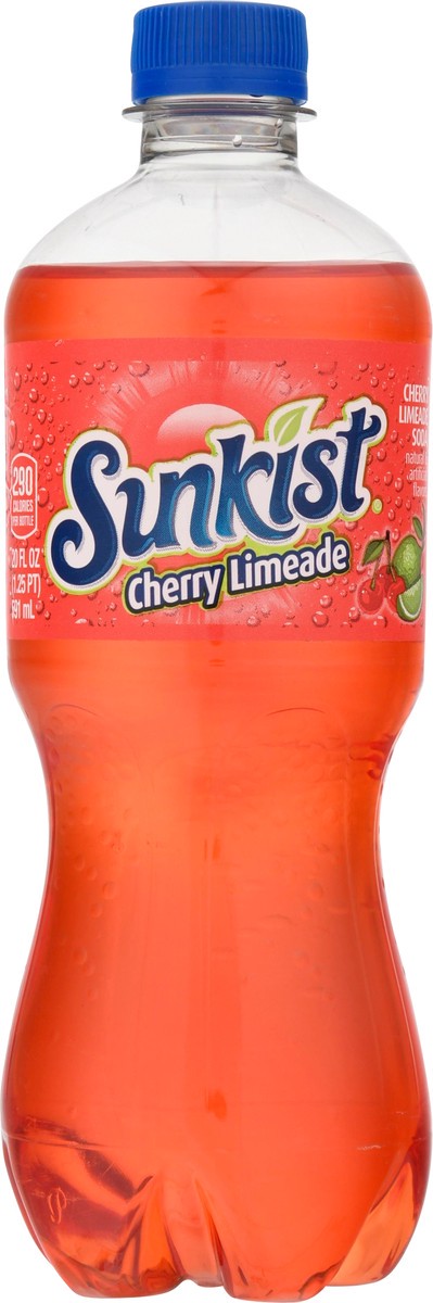 slide 2 of 11, Sunkist Cherry Limeade Soda 20 fl oz, 20 fl oz