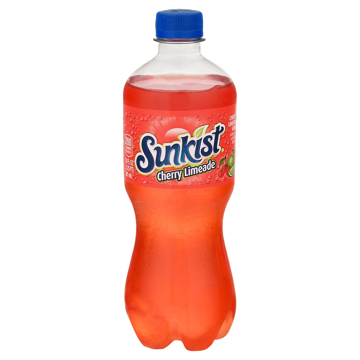 slide 5 of 11, Sunkist Cherry Limeade Soda 20 fl oz, 20 fl oz