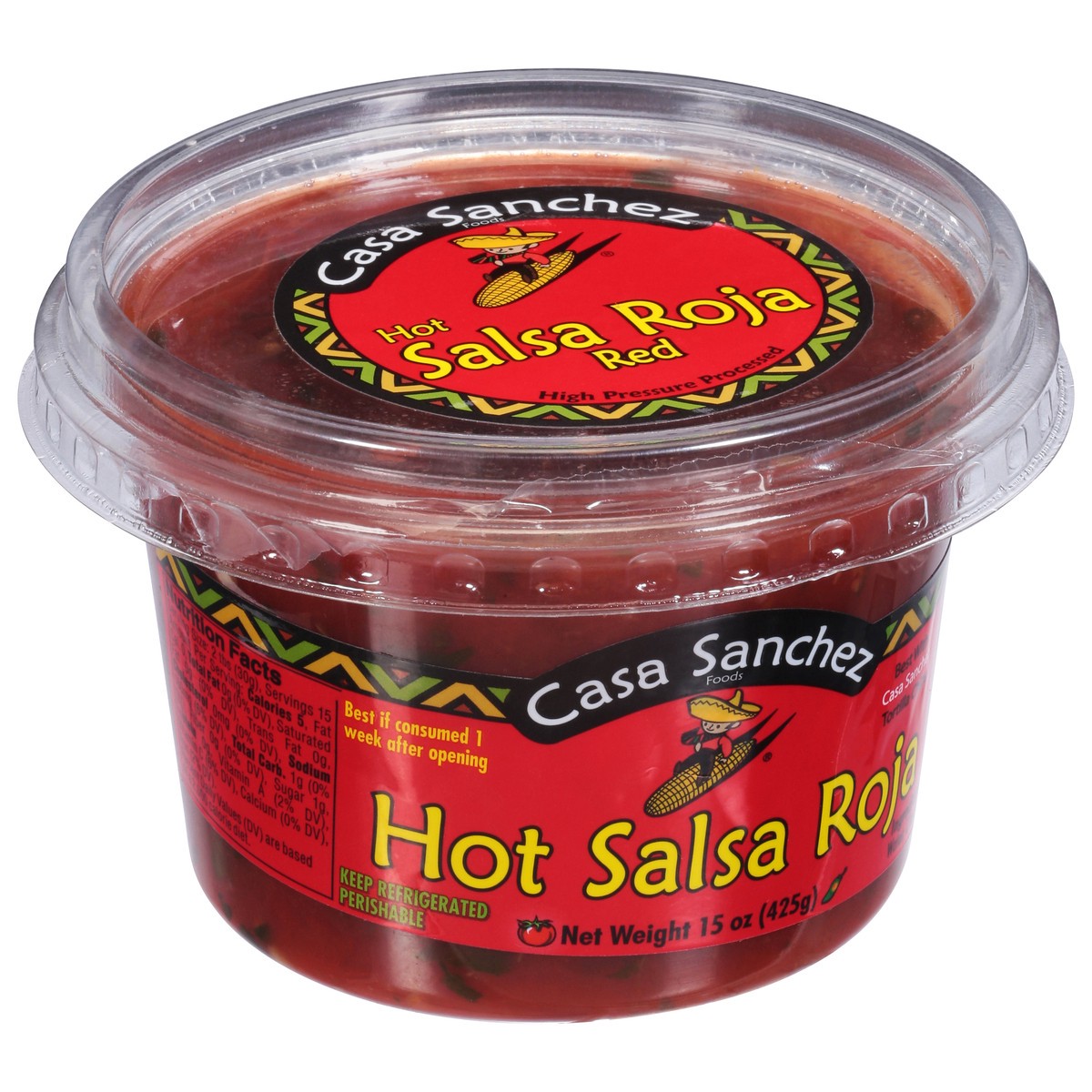 slide 2 of 9, Casa Sanchez Hot Salsa Roja 15 oz, 15 oz