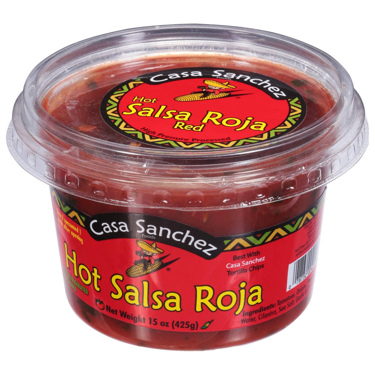 slide 3 of 9, Casa Sanchez Hot Salsa Roja 15 oz, 15 oz