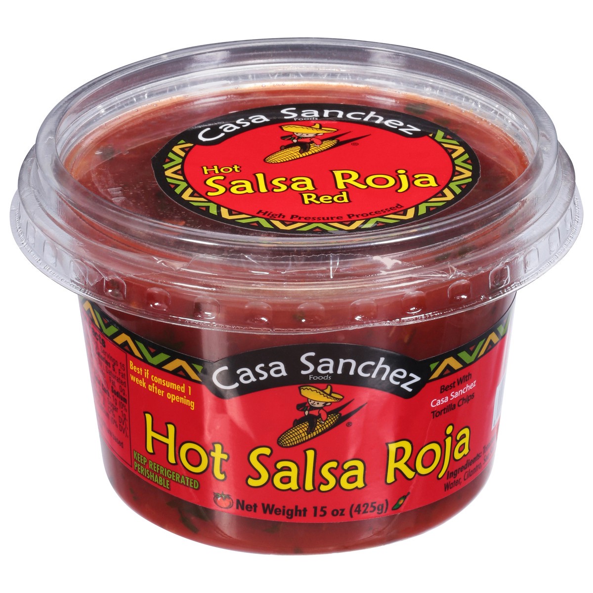 slide 1 of 9, Casa Sanchez Hot Salsa Roja 15 oz, 15 oz