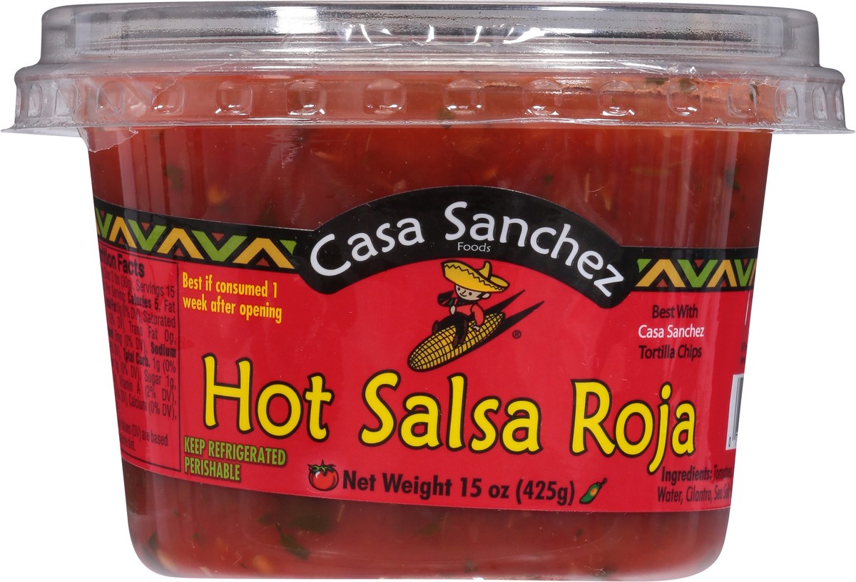 slide 6 of 9, Casa Sanchez Hot Salsa Roja 15 oz, 15 oz