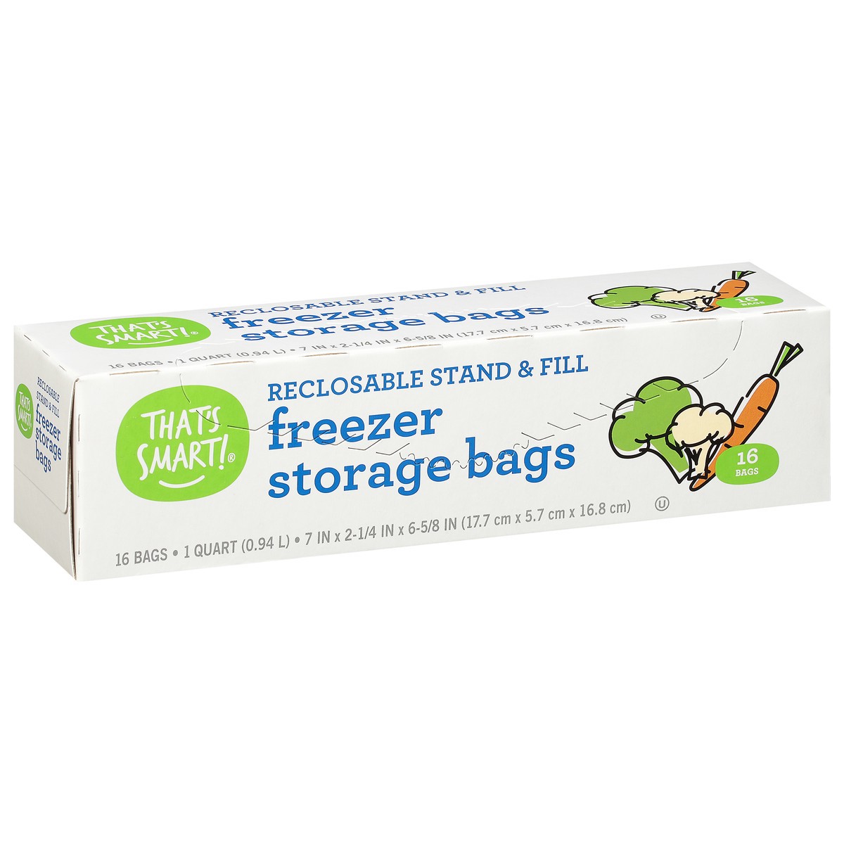 Home Smart Quart Freezer Bags (16-Ct.)