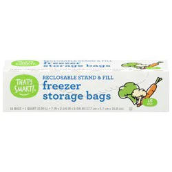That's Smart! 1 Quart Freezer Storage Bags, 16 ct