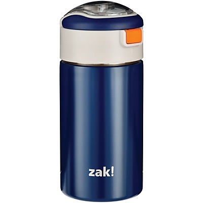 slide 1 of 1, Zak Designs Navy Genesis Vacuum Insulated Stainless Steel Water Bottle, 12 oz