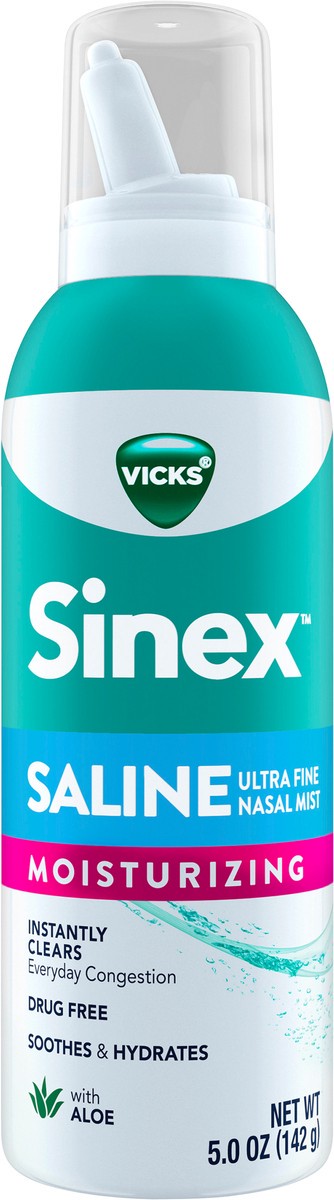 slide 2 of 5, Vicks Sinex Pure Saline Spray Aloe, 5 oz