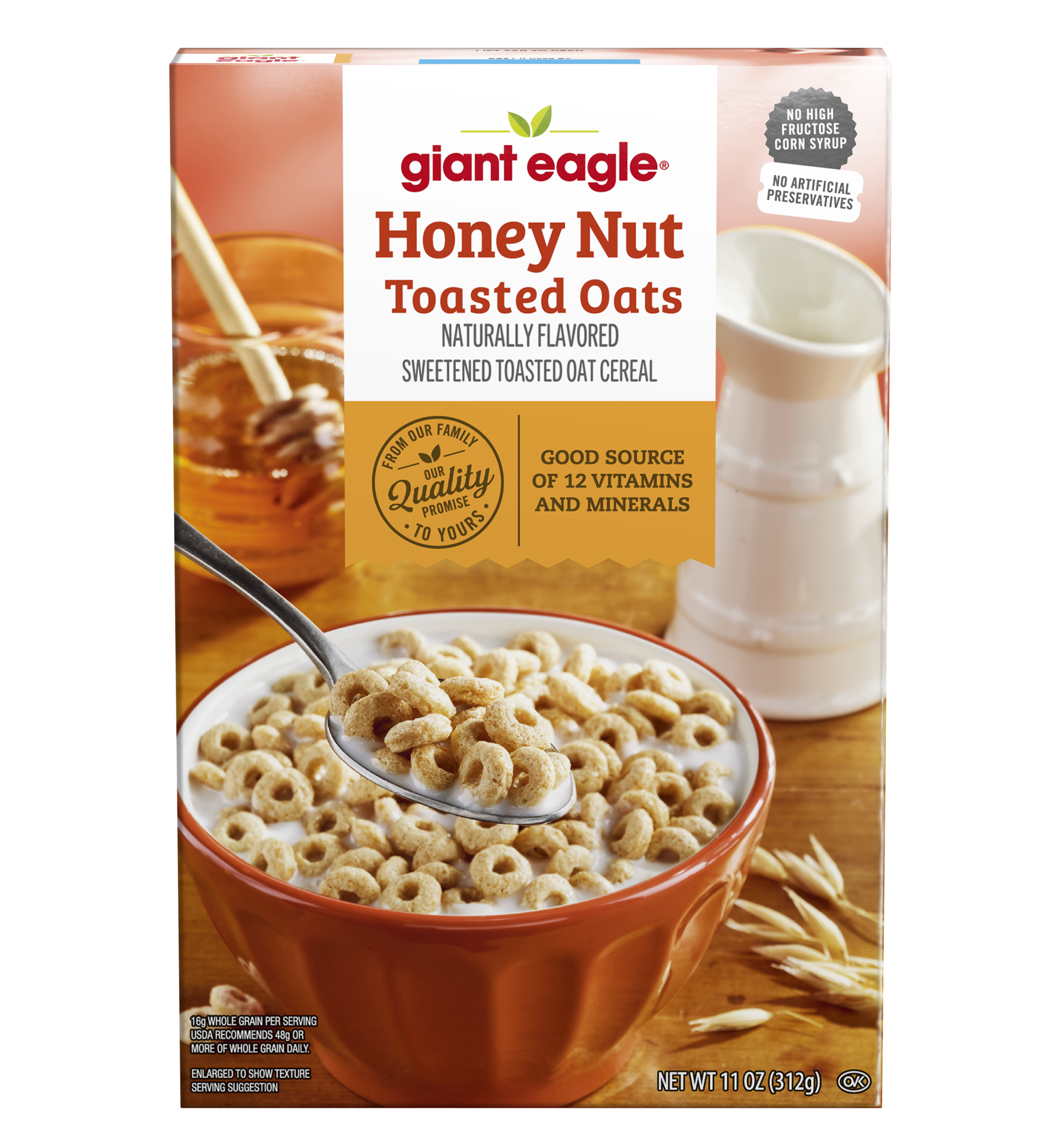 slide 1 of 1, Ge Honey Nut Toasted Oats, 11 oz