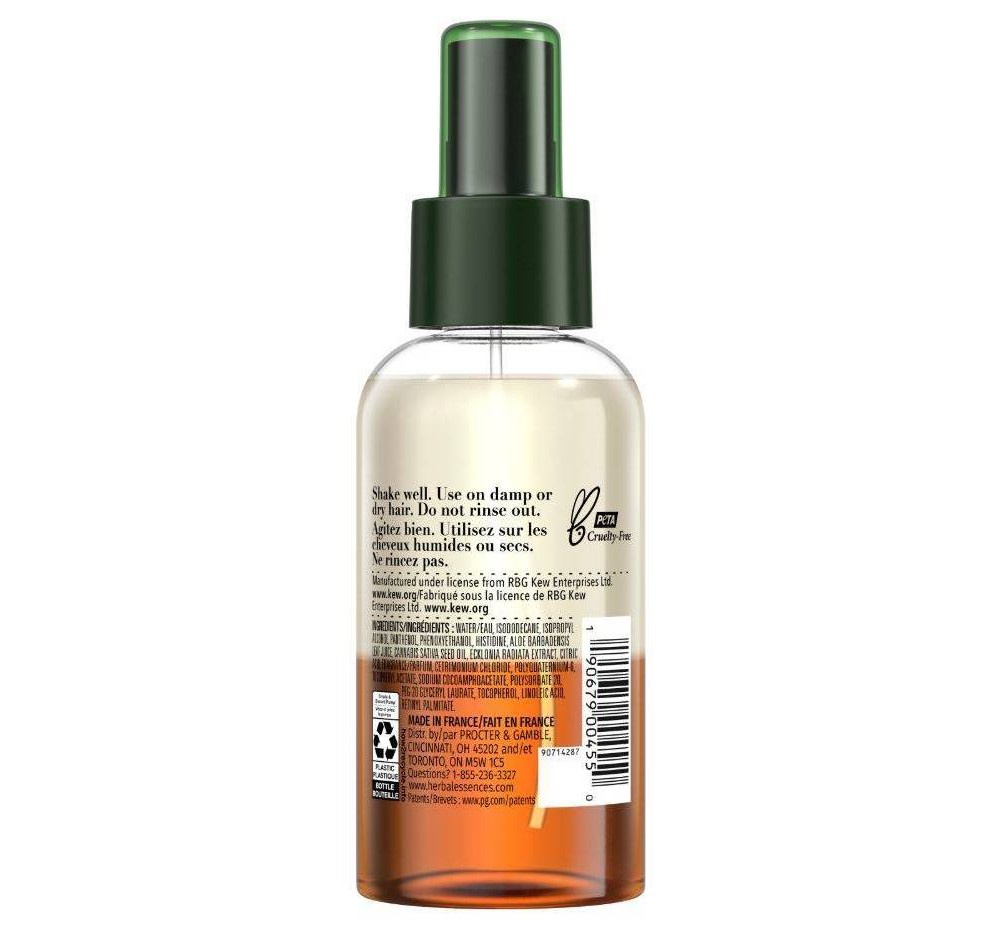 slide 2 of 2, Herbal Essences bio:renew Hemp Seed Oil & Aloe Lightweight Hair Oil Mist - Moisture, 4 oz