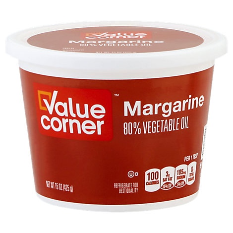 slide 1 of 1, Value Corner Margarine 80% Olive Oil, 15 oz