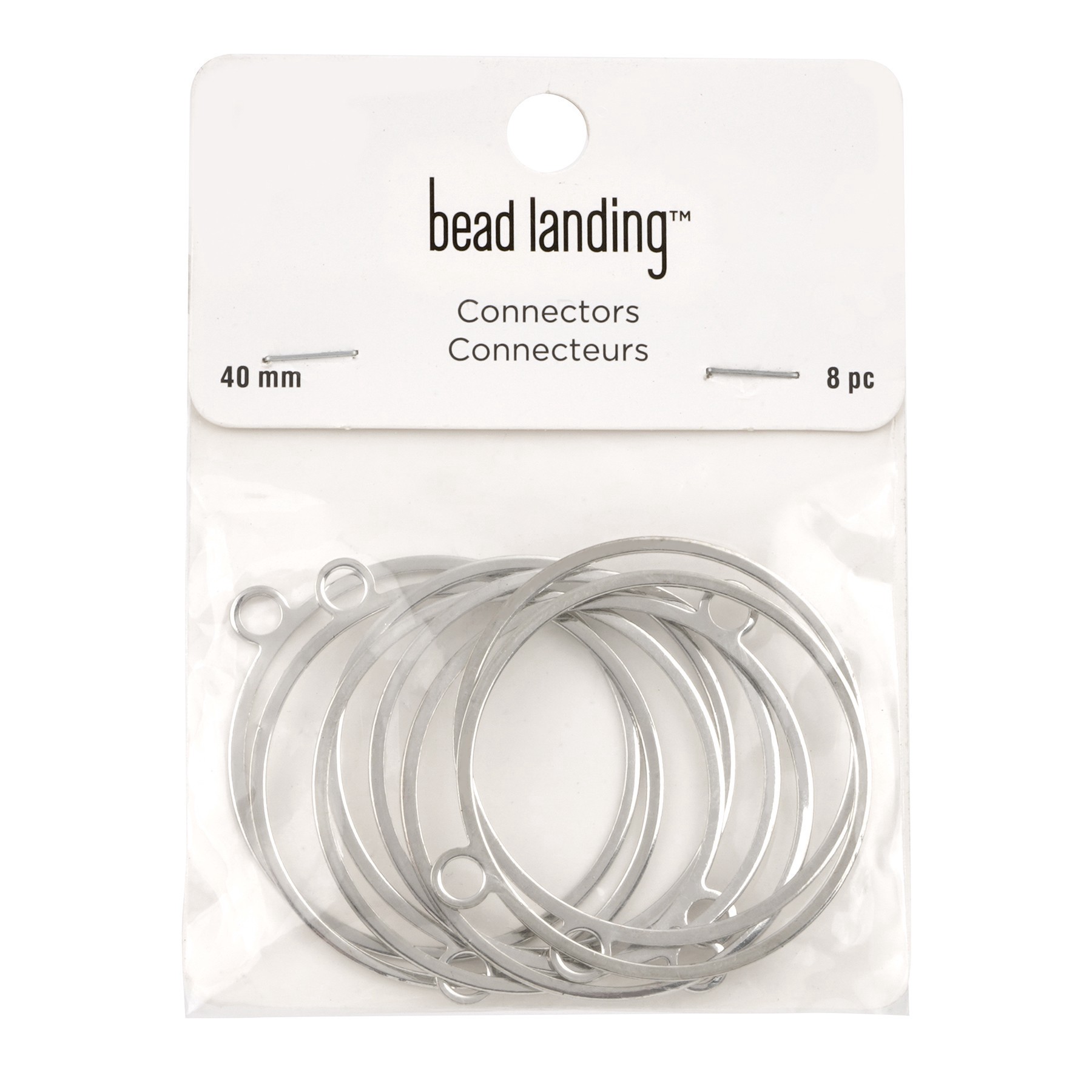 slide 2 of 2, Round Connectors By Bead Landing, 40 mm