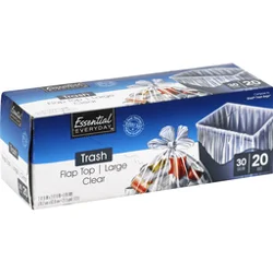 Essential Everyday Trash Bag 30 gal Clear