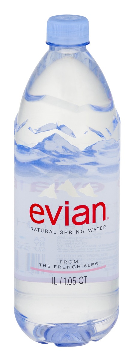 slide 1 of 1, Evian - 1 liter, 1 liter