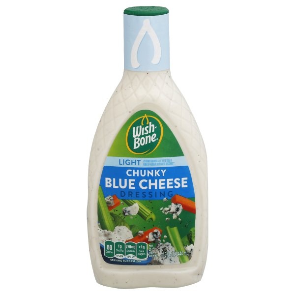 slide 1 of 1, Wish-Bone Ranch Dressing, Light, Parmesan Peppercorn, 15 fl oz