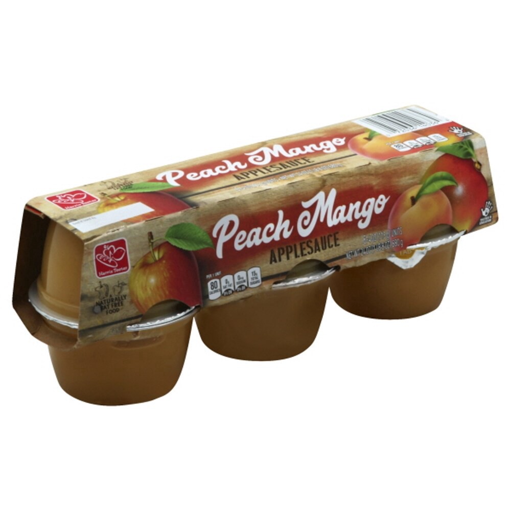 slide 3 of 3, Harris Teeter™ Peach Mango Applesauce, 6 ct; 4 oz