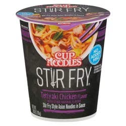 Nissin Cup Noodles Stir Fry Style Teriyaki Chicken Flavor Asian Noodles in Sauce 3.00 oz