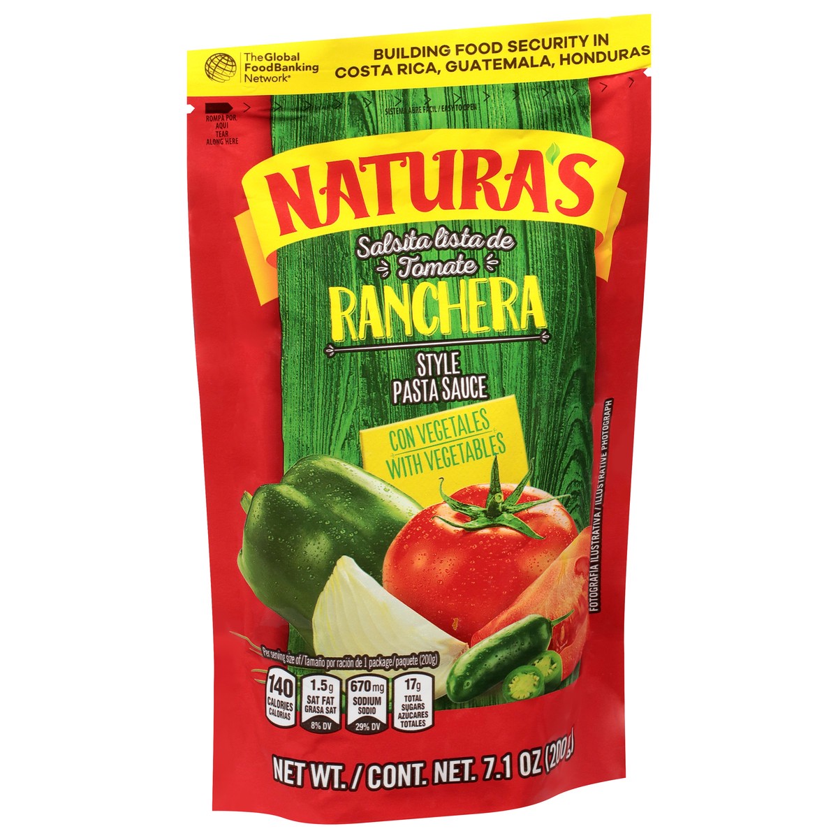 slide 9 of 14, Natura's Ranchera Style Pasta Sauce with Vegetables 7.1 oz, 7.1 oz