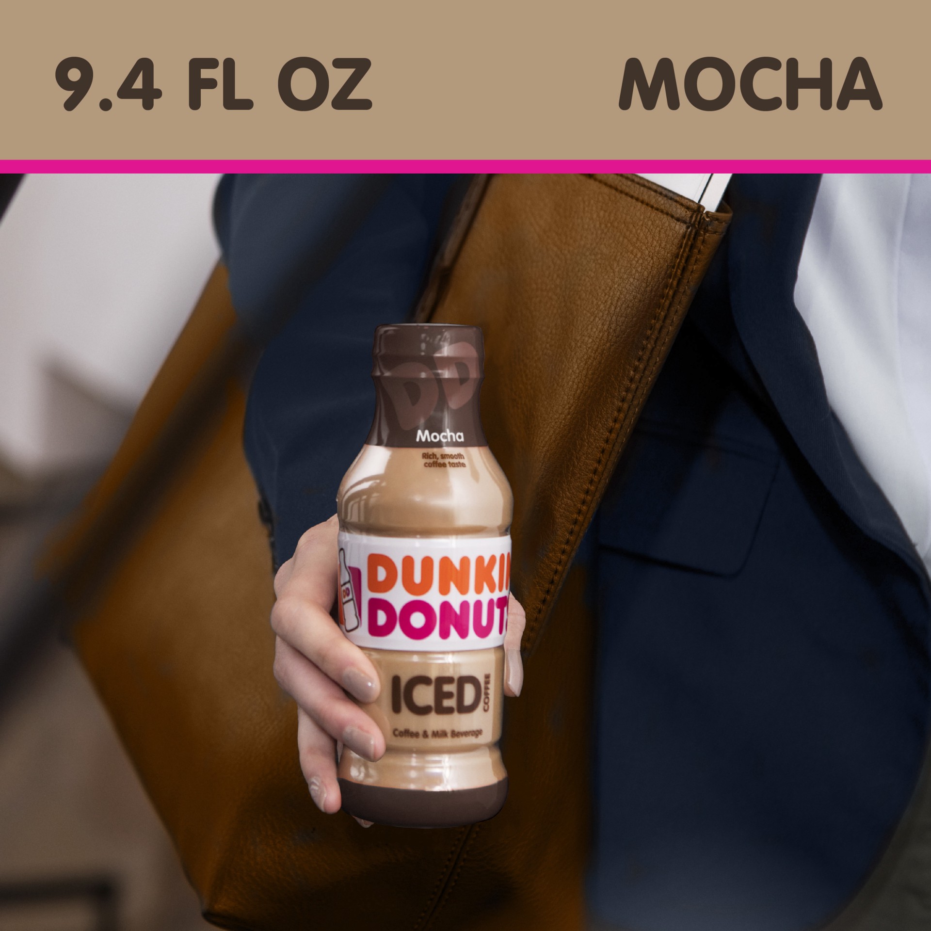 slide 8 of 11, Dunkin' Mocha Iced Coffee Drink 9.4 oz Bottles, 4 ct