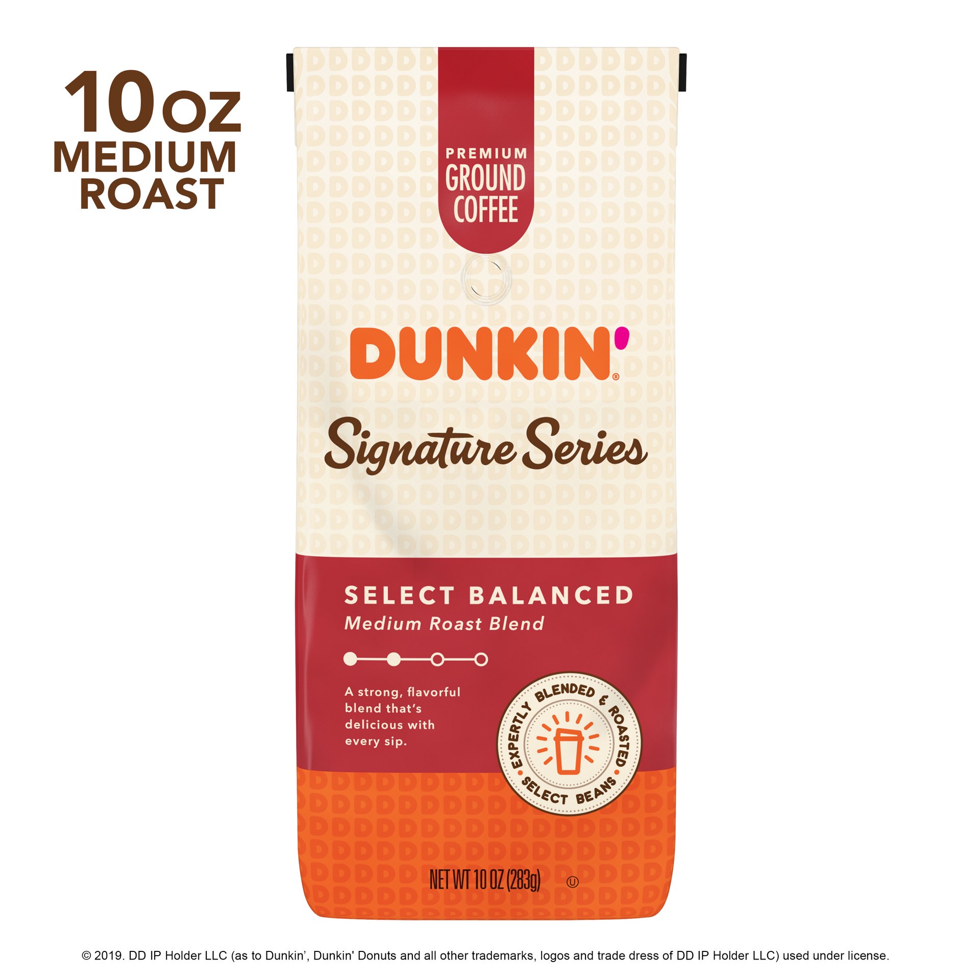 slide 2 of 5, Dunkin' Donuts Medium Roast Ground Coffee, 10 oz