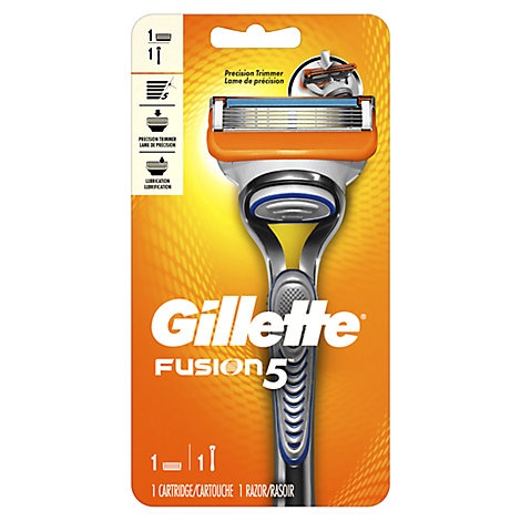 slide 1 of 1, Gillette Fusion5 Mens Razor Handle + 1 Blade Refill - Each, 1 ct