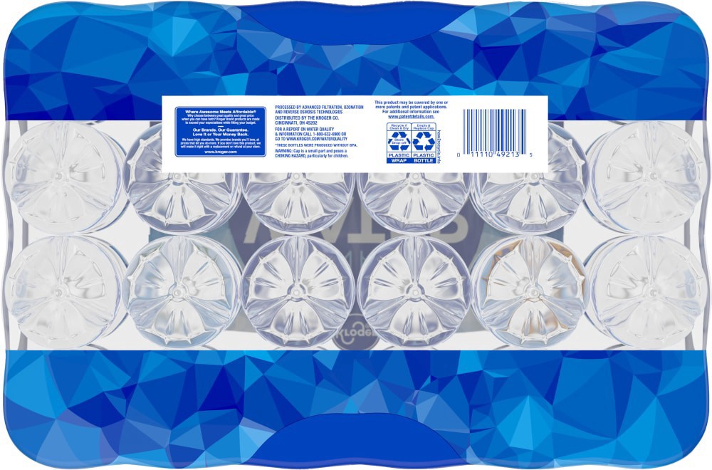 slide 3 of 4, Kroger Purified Bottled Water, 24 ct; 16.9 fl oz