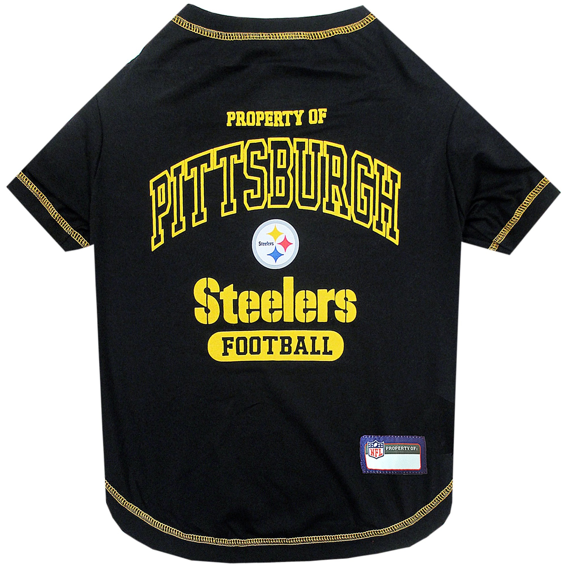 slide 1 of 1, Pets First Pittsburgh Steelers T-Shirt, LG