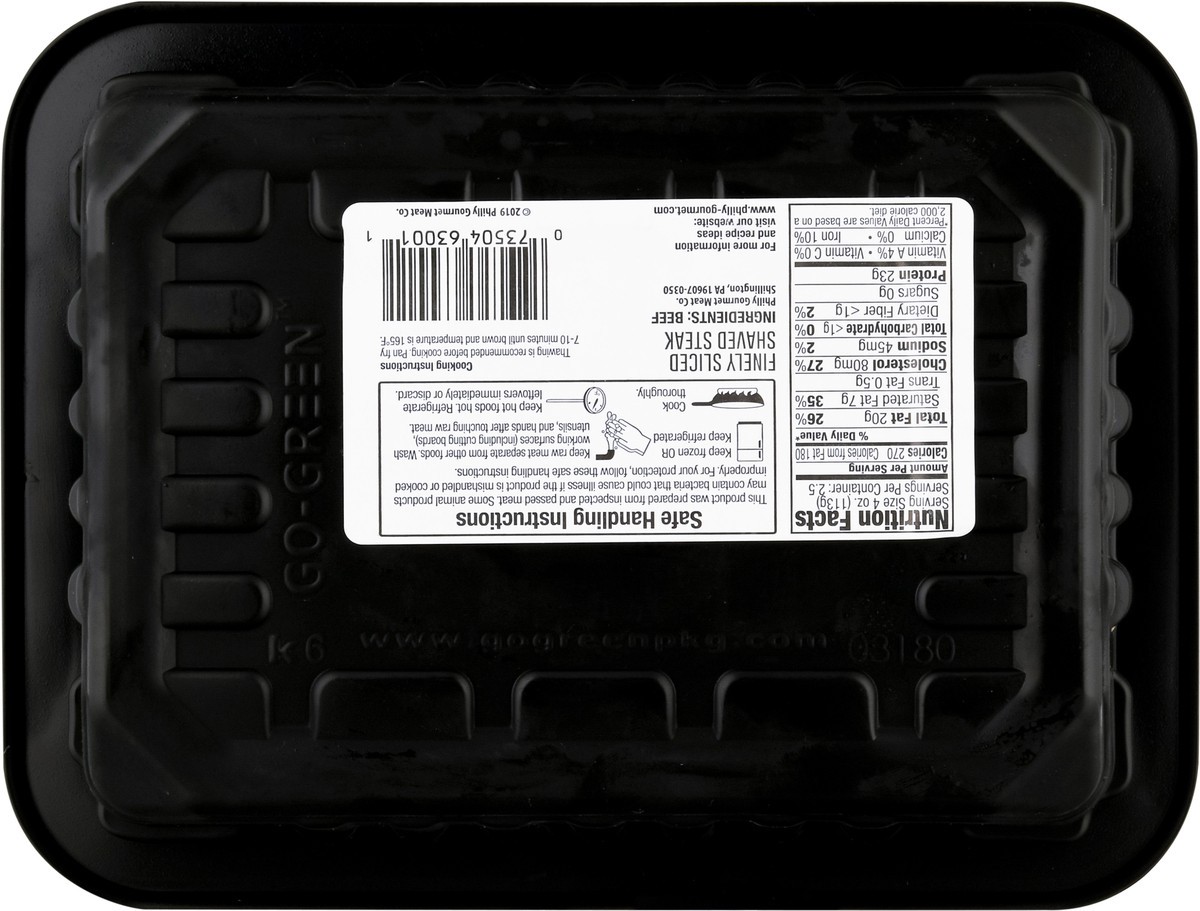 slide 3 of 9, Philly Gourmet 100% Pure Beef Shaved Steak 10 oz, 10 oz